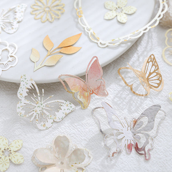 23PCS Pinellia rose Series material paper