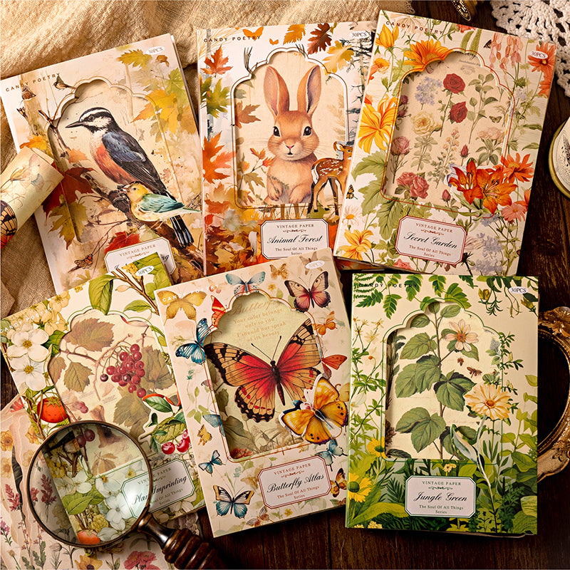 Animistit 30PCS The Animistic series material paper – Journaldream