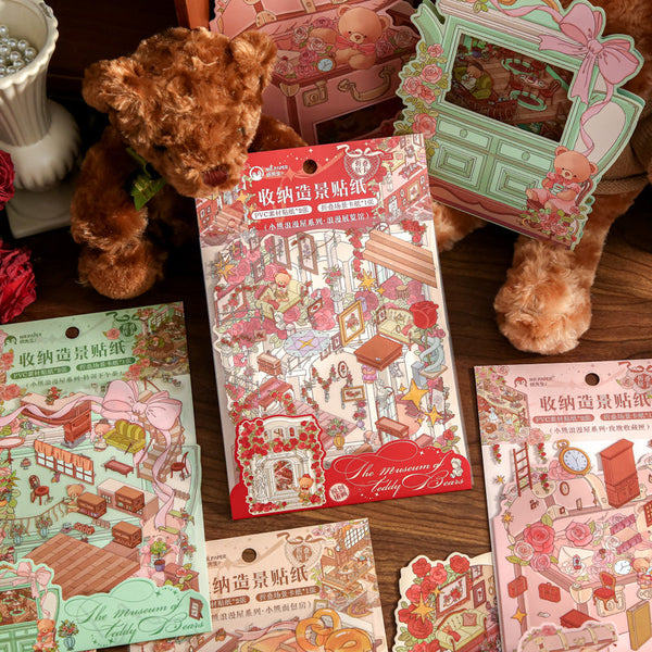 Little Bear Romantic House Series 3D sticker