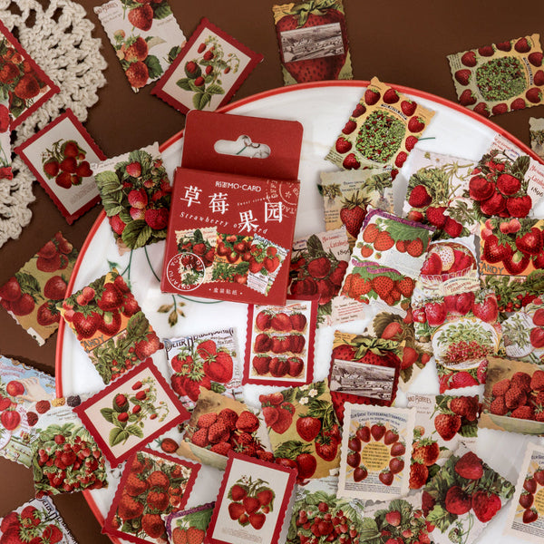 46PCS Strawberry orchard Series sticker