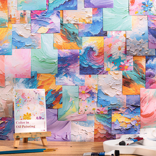 10PCS The color in oil paintings series sticker