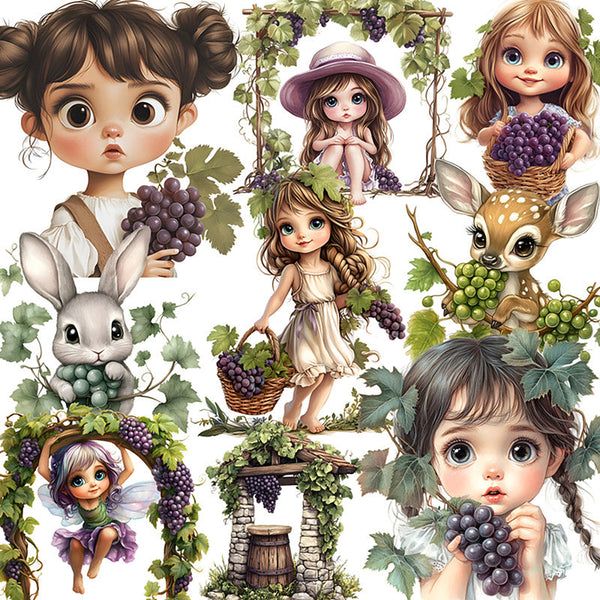 20PCS Grape Girl sticker