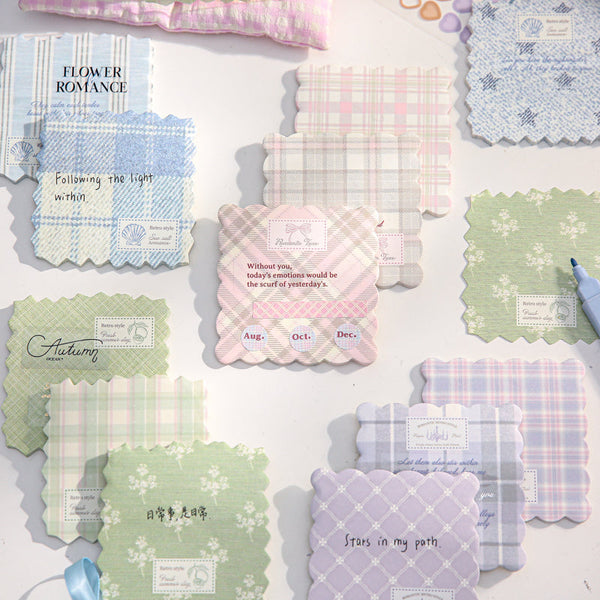 90PCS Plaid book series note paper