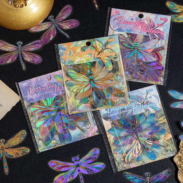 20PCS Dragonfly Fluttering Series sticker