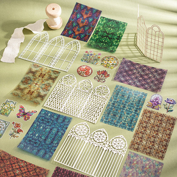 Light Shadow Flower Window Series material paper set