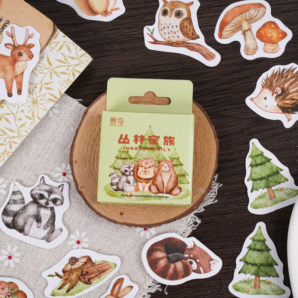 46PCS Jungle family series sticker