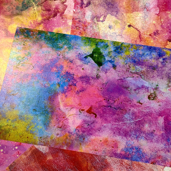 12PCS Colored ink diffusion background paper