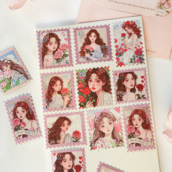 20PCS Reply from young girl series sticker