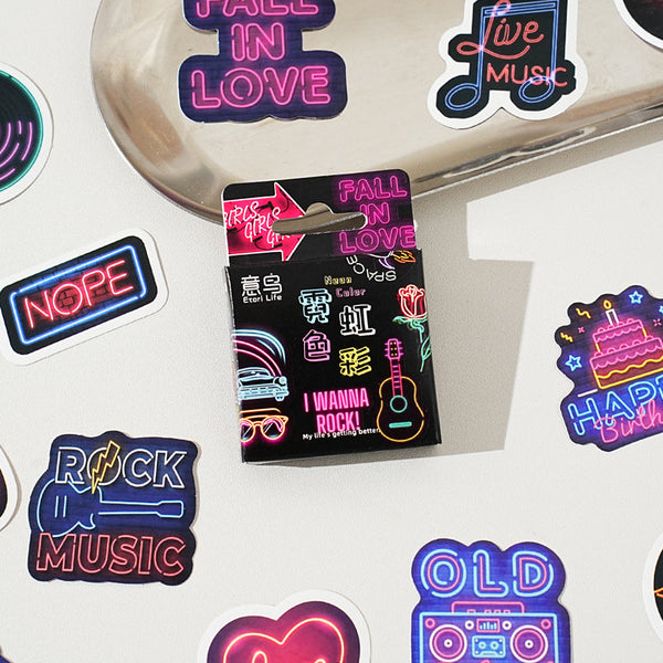 46PCS Neon color sticker