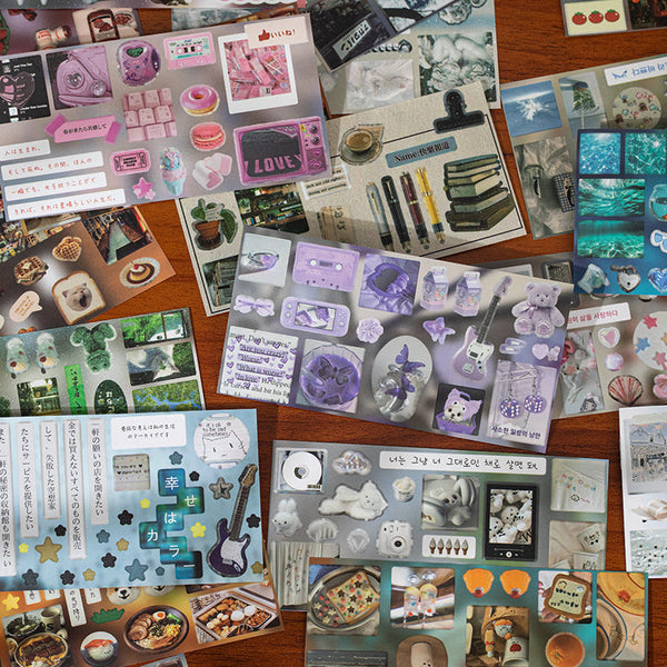 30PCS The Old Dream Time Box Series sticker book