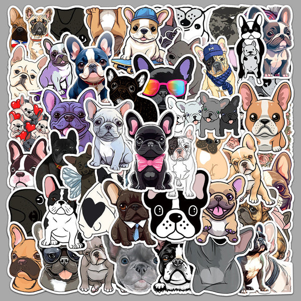 50PCS French Bulldog sticker