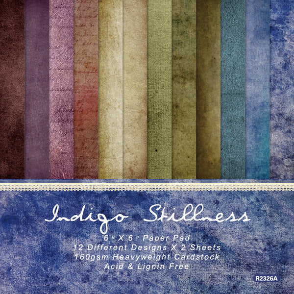 24PCS Jndigo Stillness background paper