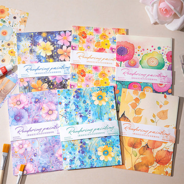 30PCS Rendering and painting series material paper