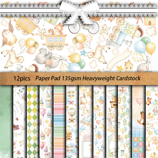 12PCS Dreamy Childhood material paper