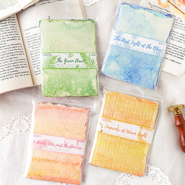 24PCS Dyeing flowing Light series material paper