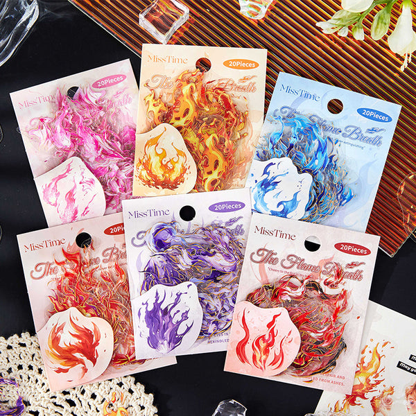 20PCS Breath of Blazing Fire series sticker