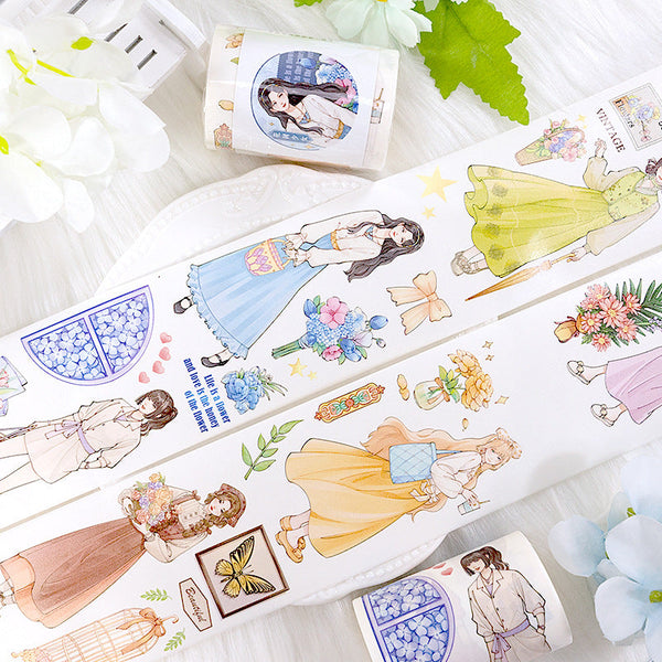 The girl among the flowers Washi Tape