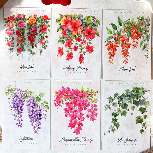 20PCS Vine Branch Flower series sticker