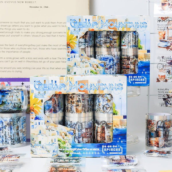 Mountain and Field series Die Cutting PET Tape Set