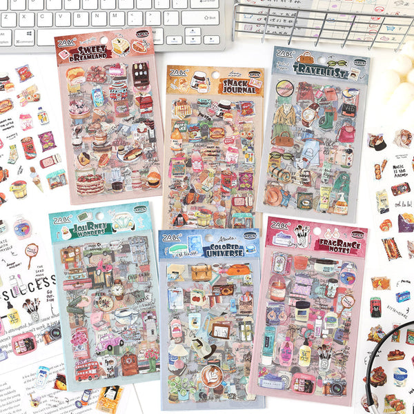 6PCS Life Sweet Hut Series sticker