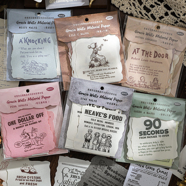30PCS The Gracia Waltz Series material paper