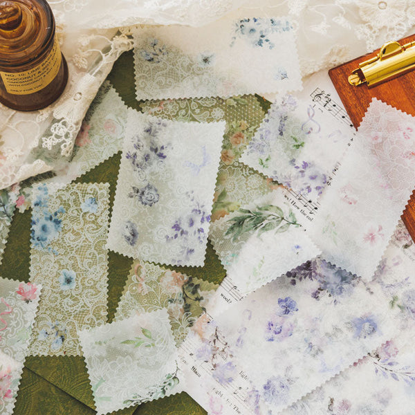 20 piezas de papel de material de la serie Half Dream Lace 