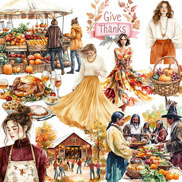 20PCS Thanksgiving Day sticker