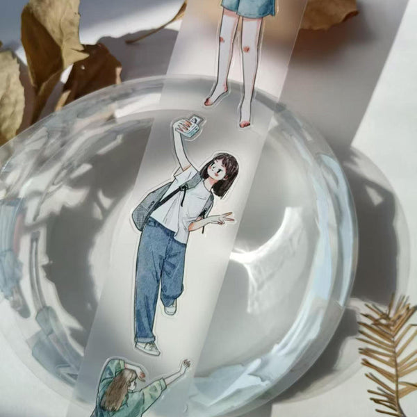 4cm*166cm The feeling at this moment Die Cutting Washi/Fog PET Tape