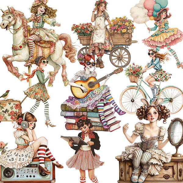 20PCS Happy Girl sticker