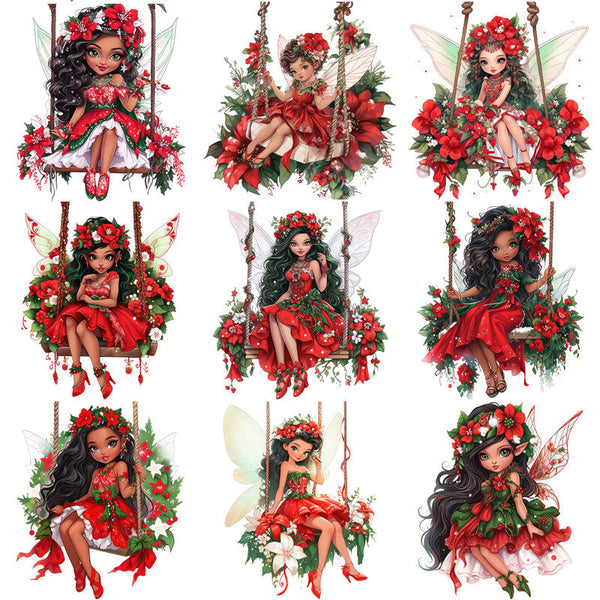 12PCS Swing fairy sticker