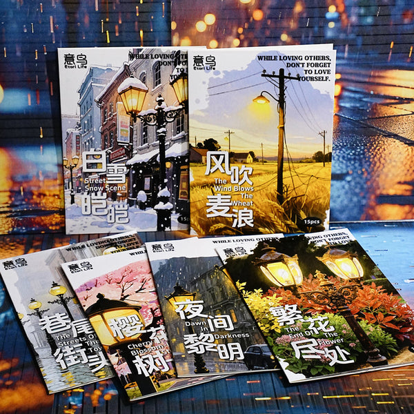 15PCS Dim Lights Series Sticker