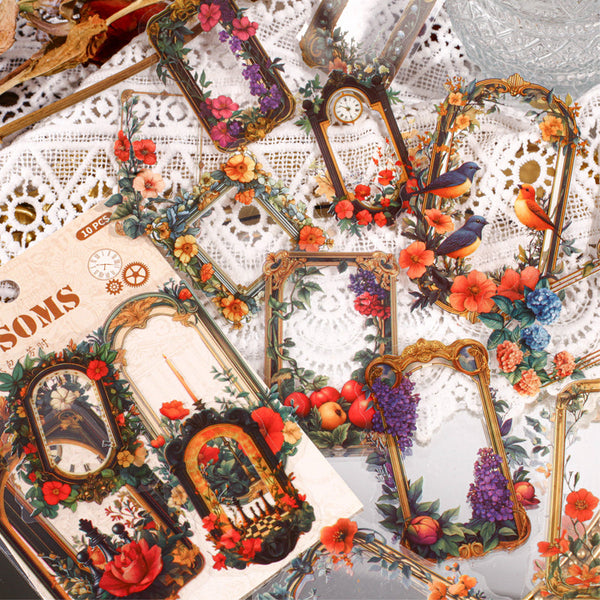 10PCS Flower series sticker