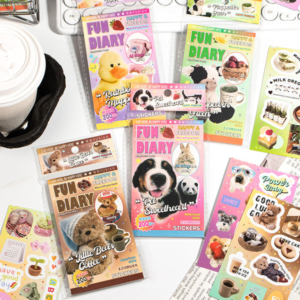 20PCS Fun Diary Series sticker book