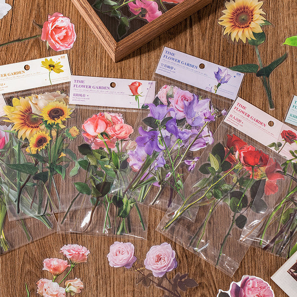 10PCS Time Flower Garden Series sticker