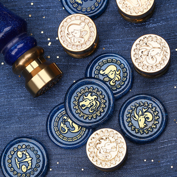 1.5cm mini twelve 12 Constellation series Wax Seal Stamp