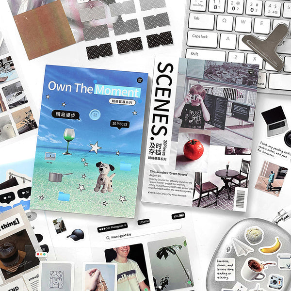 20PCS Morning and Night Series sticker book
