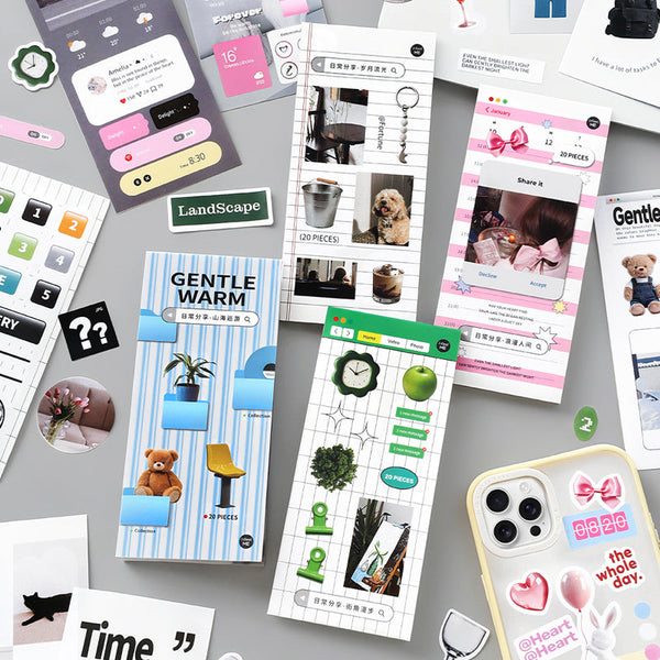 20PCS Daily Sharing Series sticker book