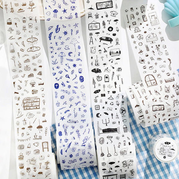 Graffiti Diary Series Die Cutting Flash Washi Tape