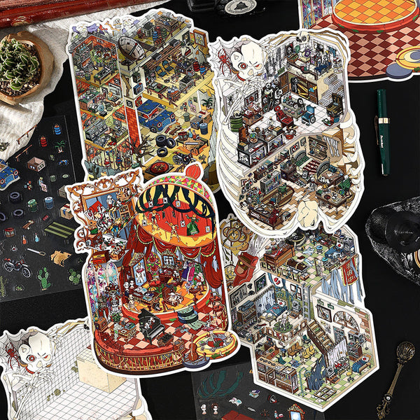 Open for business today Series 3D sticker