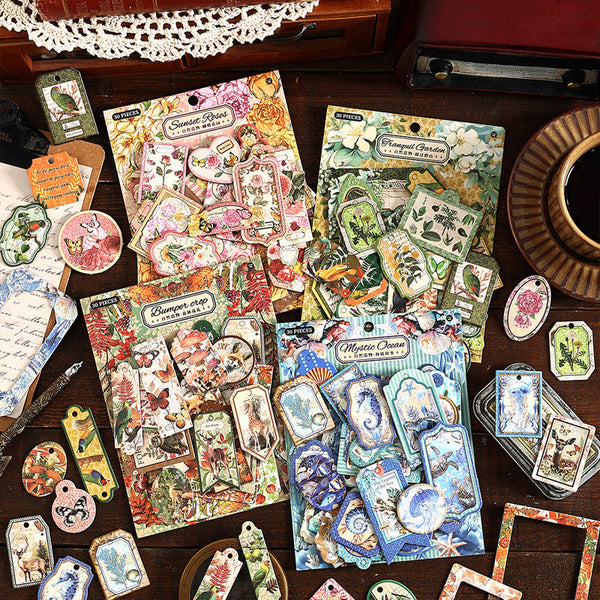 30PCS Natural creation series material paper