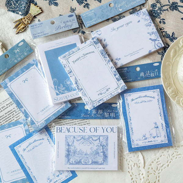 80PCS The Blues series note paper