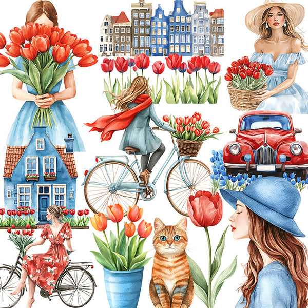 20PCS Tulip sticker