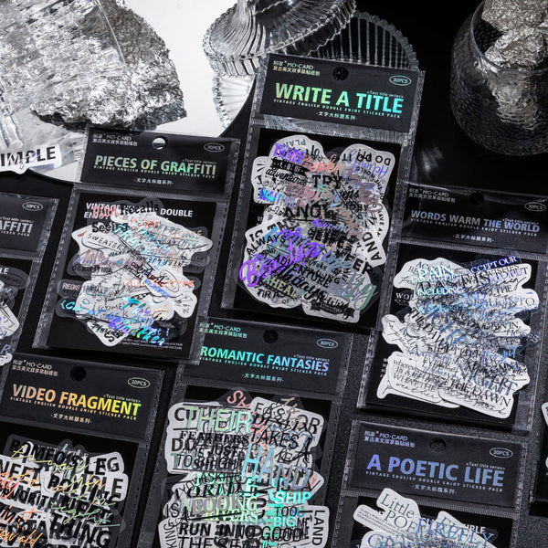 30PCS Text Title Series sticker