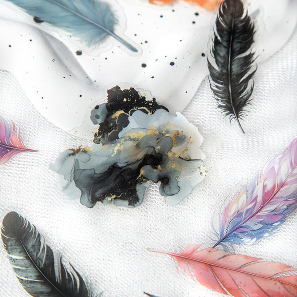 25PCS Watercolor feathers series sticker