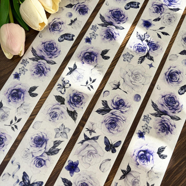 5.5cm*120cm Frozen Night Purple Washi/PET Tape