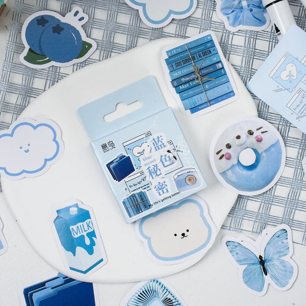 46PCS Blue Secret series sticker