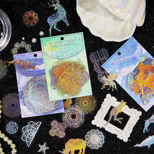 100PCS The Silver sea series sticker