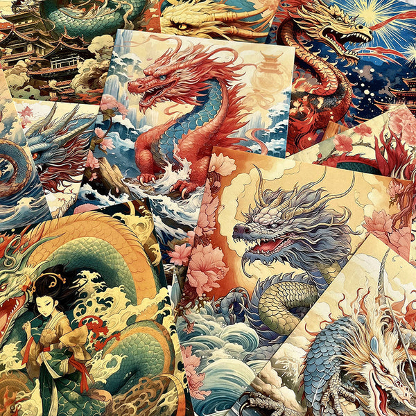 20PCS God dragon background paper