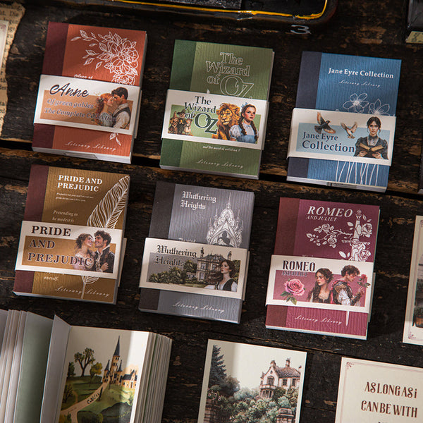 48PCS Literary Library Series sticker book