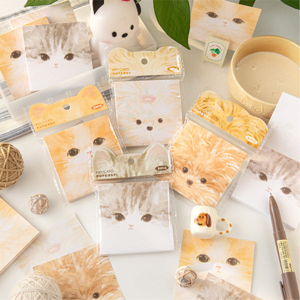 80PCS Cute Pet Series note paper